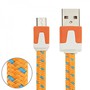 2m USB Daten und Ladekabel Orange f�r alle Smartphone und Tablet Micro USB