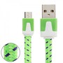 2m USB Daten und Ladekabel Gr�n f�r alle Smartphone und Tablet Micro USB