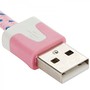 2m USB Daten und Ladekabel Rosa f�r alle Smartphone und Tablet Micro USB
