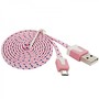 2m USB Daten und Ladekabel Rosa f�r alle Smartphone und Tablet Micro USB