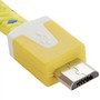 2m USB Daten und Ladekabel Gelb f�r alle Smartphone und Tablet Micro USB