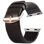 Lederarmband f�r Apple Watch iWatch 42 mm inc. Adapter Schwarz