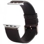 Lederarmband f�r Apple Watch iWatch 42 mm inc. Adapter Schwarz