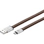EchtLeder USB Sync- & Ladekabel - f�r Ger�te mit Micro USB Stecker