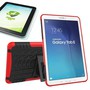 Hybrid Outdoor Tasche Rot fr Samsung Galaxy Tab E 9.6 SM T560 + 0.4 Hartglas
