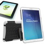 Hybrid Outdoor Tasche Wei� f�r Samsung Galaxy Tab E 9.6 SM T560 + 0.4 Hartglas
