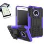Hybrid Case 2teilig Lila f�r Lenovo Moto G5 Plus + Hartglas Tasche H�lle Cover 