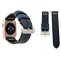 Echt-Leder Armband f�r Apple Watch Serie 1 / 2 / 3 38 mm Blau 