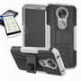 F�r Motorola Moto E5 Plus Hybrid Case 2teilig Wei� + Hartglas Tasche H�lle Cover H�lle 