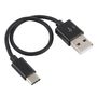 22 cm Daten / Lade Kabel Adapter USB auf Typ-C Schwarz f�r verschiedene Smartphones Neu hochwertig