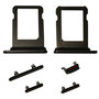 4 in 1 Simkarten Halter f�r Apple iPhone XS Schwarz Sim Card Tray Button Tasten Set Zubeh�r