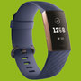 F�r Fitbit Charge 3 / 4 Kunststoff / Silikon Armband f�r M�nner / Gr��e L Navy-Blau Uhr  