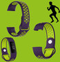 Hochwertiges Kunststoff / Silikon Uhr Armband fr Fitbit Charge 3 + 4 / Versa 2 Neu