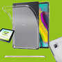F�r Samsung Galaxy Tab A 8.0 2019 T290 T295 Transparent H�lle Tasche Cover + H9 Hart Glas 