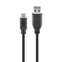 Goobay USB-C auf USB A 3.0 Ladekabel Datenkabel Type C 1m Schwarz Zubehr Laden 