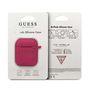 Guess Apple Airpods Silicon Cover Ring Pink Schutzh�lle Cover Tasche Case Etui Halter