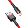 Baseus 2A 8 Pin auf USB Ladekabel Datenkabel 3m Rot Red Zubeh�r Charging Cable