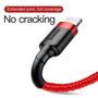 Baseus 2A 8 Pin auf USB Ladekabel Datenkabel 3m Rot Red Zubeh�r Charging Cable