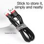 Baseus 2A 8 Pin auf USB Ladekabel Datenkabel 3m Schwarz Rot Zubeh�r Charging