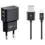 Goobay USB Datenkabel Ladeger�t Lightning Ladekabel Stecker Set Apple Schwarz