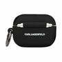 Karl Lagerfeld Silikon Cover f�r Apple AirPods Pro Schwarz Schutzh�lle Tasche Case Etui Zubeh�r