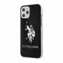 US Polo Assn. iPhone 12 / 12 Pro 6.1 Silikon H�lle Shiny Schwarz Case Cover Schutzh�lle Zubeh�r