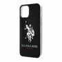US Polo Assn. iPhone 12 / 12 Pro 6.1 Silikon H�lle Shiny Schwarz Case Cover Schutzh�lle Zubeh�r