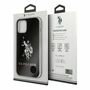 US Polo Assn. iPhone 12 / 12 Pro 6.1 Silikon H�lle Shiny Schwarz Case Cover Schutzh�lle Zubeh�r