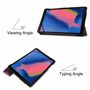 F�r Samsung Galaxy Tab A 8.0 2019 T290 T295 3folt Wake UP Smart Cover Lila H�lle Etuis Case 