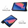 F�r Samsung Galaxy Tab A 8.0 2019 T290 T295 3folt Wake UP Smart Cover Dunkel Blau H�lle Etuis Case 