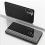F�r Samsung Galaxy S21 G991B Clear View Spiegel Mirror Smartcover Schwarz Schutzh�lle Cover Etui Tasche H�lle Neu Case Wake UP Funktion 