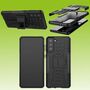F�r Samsung Galaxy S21 Plus G996B Hybrid Case 2teilig Outdoor Schwarz Handy Tasche H�lle Cover Schutz 