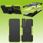 F�r Samsung Galaxy S21 Plus G996B Hybrid Case 2teilig Outdoor Gr�n Handy Tasche H�lle Cover Schutz 