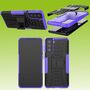 F�r Samsung Galaxy S21 G991B Hybrid Case 2teilig Outdoor Lila Handy Tasche H�lle Cover Schutz 