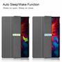 F�r Lenovo Tab P11 Pro 11.5 Zoll TB-J706F Tablet Tasche 3 folt Wake UP Smart Cover Etuis Grau