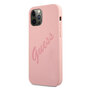 Guess Script Vintage Apple iPhone 12 Pro Max Rosa Hard Case Cover Schutzh�lle Etui