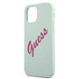 Guess Script Vintage Apple iPhone 12 / 12 Pro Fuchsia Blau Hard Case Cover Schutzhlle Etui