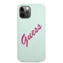 Guess Script Vintage Apple iPhone 12 Pro Max Fuchsia Blau Hard Case Cover Schutzhlle Etui