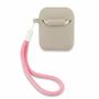 Guess Apple Airpods Cover Grau Pink Silicone Vintage Schutzh�lle Tasche Case Etui Halter