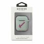 Guess Apple Airpods Cover Blau Pink Silicone Vintage Schutzh�lle Tasche Case Etui Halter