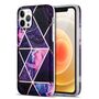 F�r Apple iPhone 12 Mini Marble Silikon Case TPU Schutz Muster Tasche H�lle Cover Etuis Zubeh�r Lila