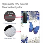 F�r Huawei P Smart 2021 Silikon Case TPU Motiv Butterfly Blau Schutz Muster H�lle Cover Etuis Zubeh�r Transparent
