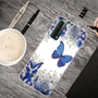 F�r Huawei P Smart 2021 Silikon Case TPU Motiv Butterfly Blau Schutz Muster H�lle Cover Etuis Zubeh�r Transparent