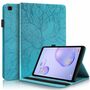 F�r Samsung Galaxy Tab A 8.0 2019 T290 T295 Baum Muster Blau Kunstleder H�lle Cover Tasche Case Neu