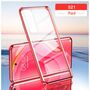 Beidseitiger 360 Grad Magnet / Glas Case Hlle Handy Tasche Bumper Rot fr Samsung Galaxy S21 G991B 