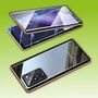 Beidseitiger 360 Grad Magnet / Glas Case H�lle Handy Tasche Bumper Gold f�r Samsung Galaxy S21 G991B 