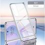 Beidseitiger 360 Grad Magnet / Glas Case H�lle Handy Tasche Bumper Silber f�r Samsung Galaxy S21 G991B 