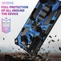 F�r Samsung Galaxy S21 Ultra Camouflage Shockproof Armor TPU Schutz Tasche H�lle Cover Dunkelblau