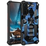 F�r Samsung Galaxy S21 Ultra Camouflage Shockproof Armor TPU Schutz Tasche H�lle Cover Dunkelblau