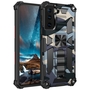 F�r Samsung Galaxy S21 Plus Camouflage Shockproof Armor TPU Schutz Tasche H�lle Cover Blau